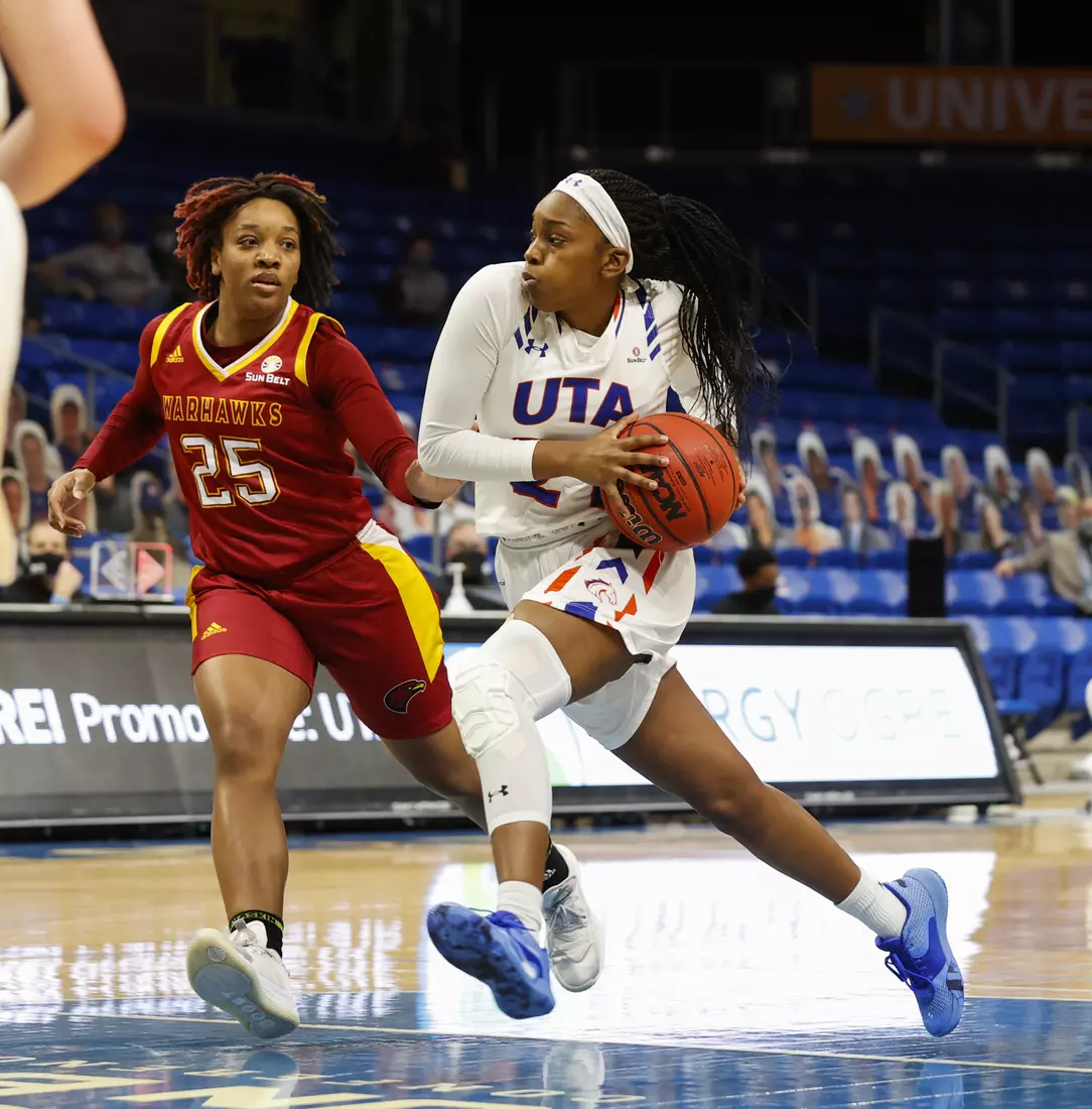 UTA vs ULM women’s basketball at College Park Center in Arlington, Texas on January 8, 2021. (Photo/Sharon Ellman)