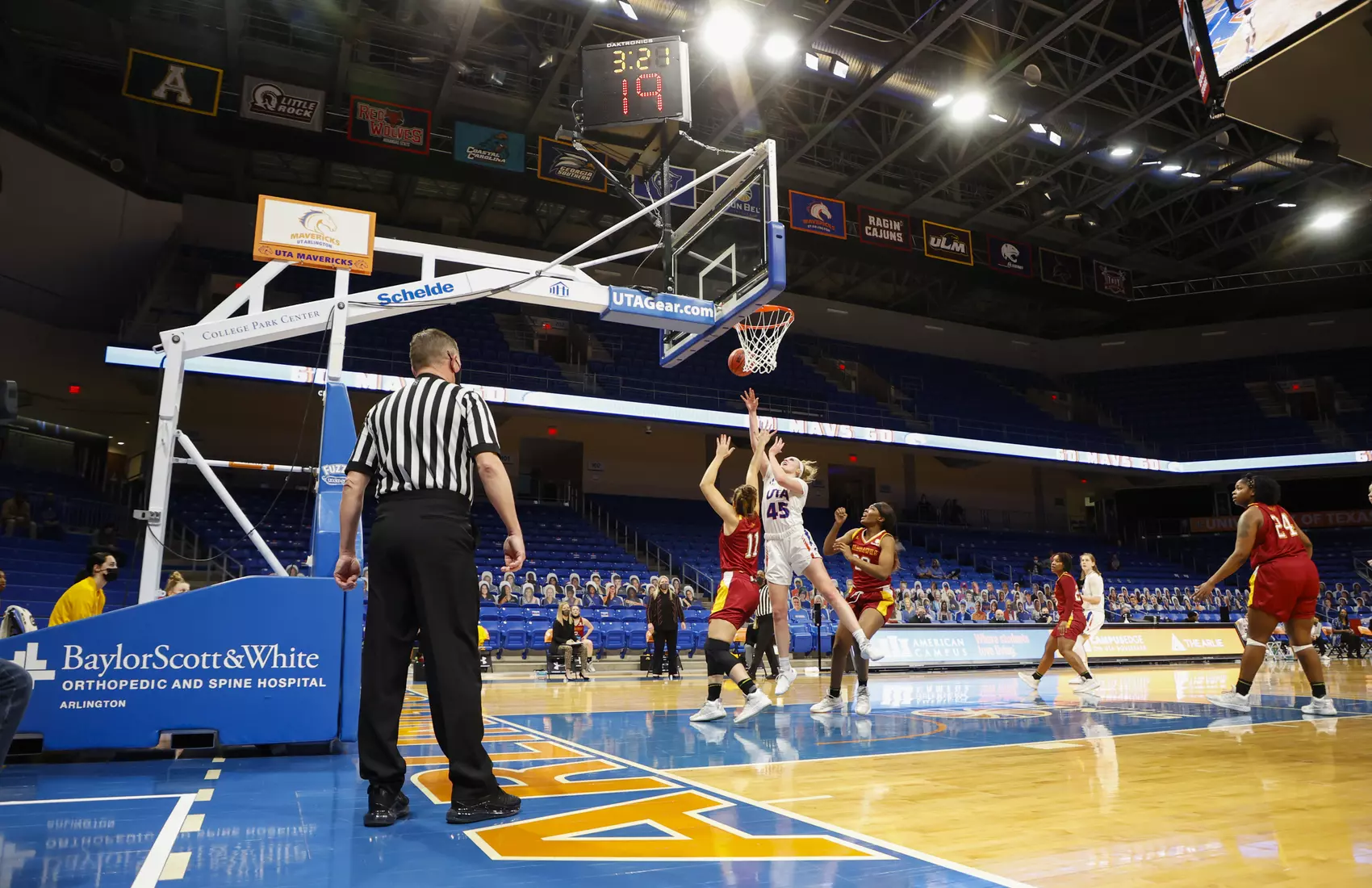 UTA vs ULM women’s basketball at College Park Center in Arlington, Texas on January 8, 2021. (Photo/Sharon Ellman)