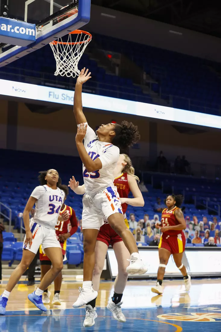 UTA vs ULM women’s basketball at College Park Center in Arlington, Texas on January 8, 2021. (Photo/Sharon Ellman)