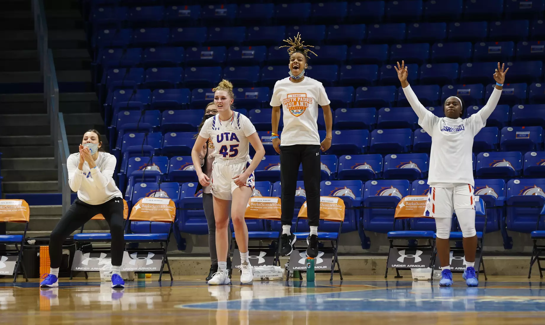 UTA vs ULM women’s basketball at College Park Center in Arlington, Texas on January 8, 2021. (Photo/Sharon Ellman)