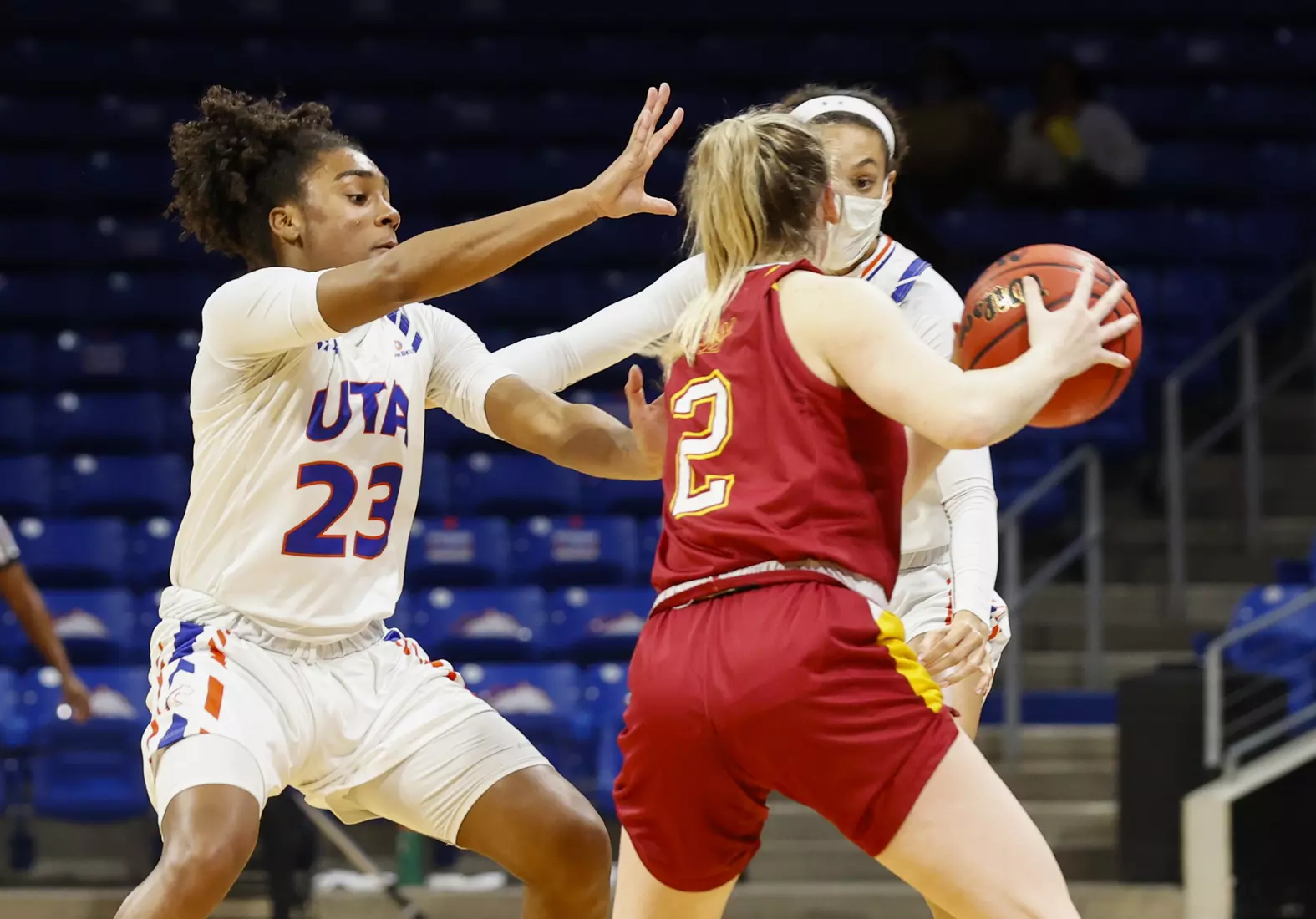 UTA vs ULM women’s basketball at College Park Center in Arlington, Texas on January 8, 2021. (Photo/Sharon Ellman)