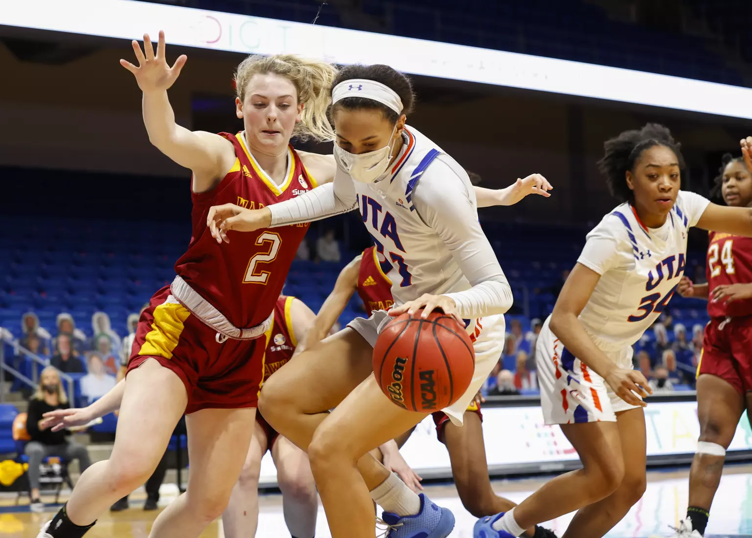 UTA vs ULM women’s basketball at College Park Center in Arlington, Texas on January 8, 2021. (Photo/Sharon Ellman)