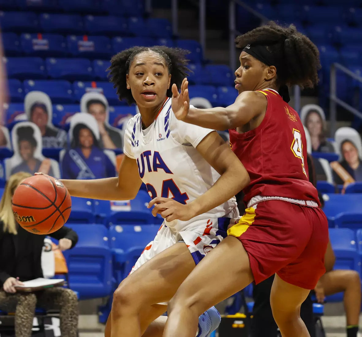 UTA vs ULM women’s basketball at College Park Center in Arlington, Texas on January 8, 2021. (Photo/Sharon Ellman)