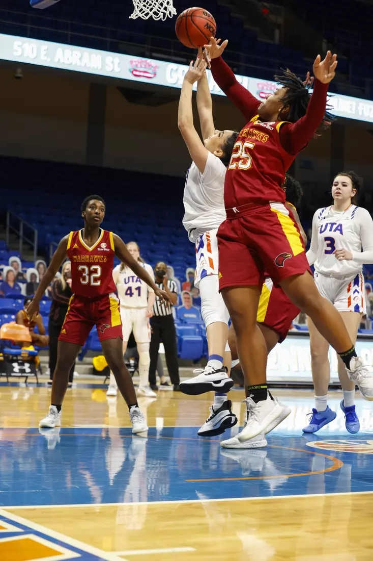UTA vs ULM women’s basketball at College Park Center in Arlington, Texas on January 8, 2021. (Photo/Sharon Ellman)