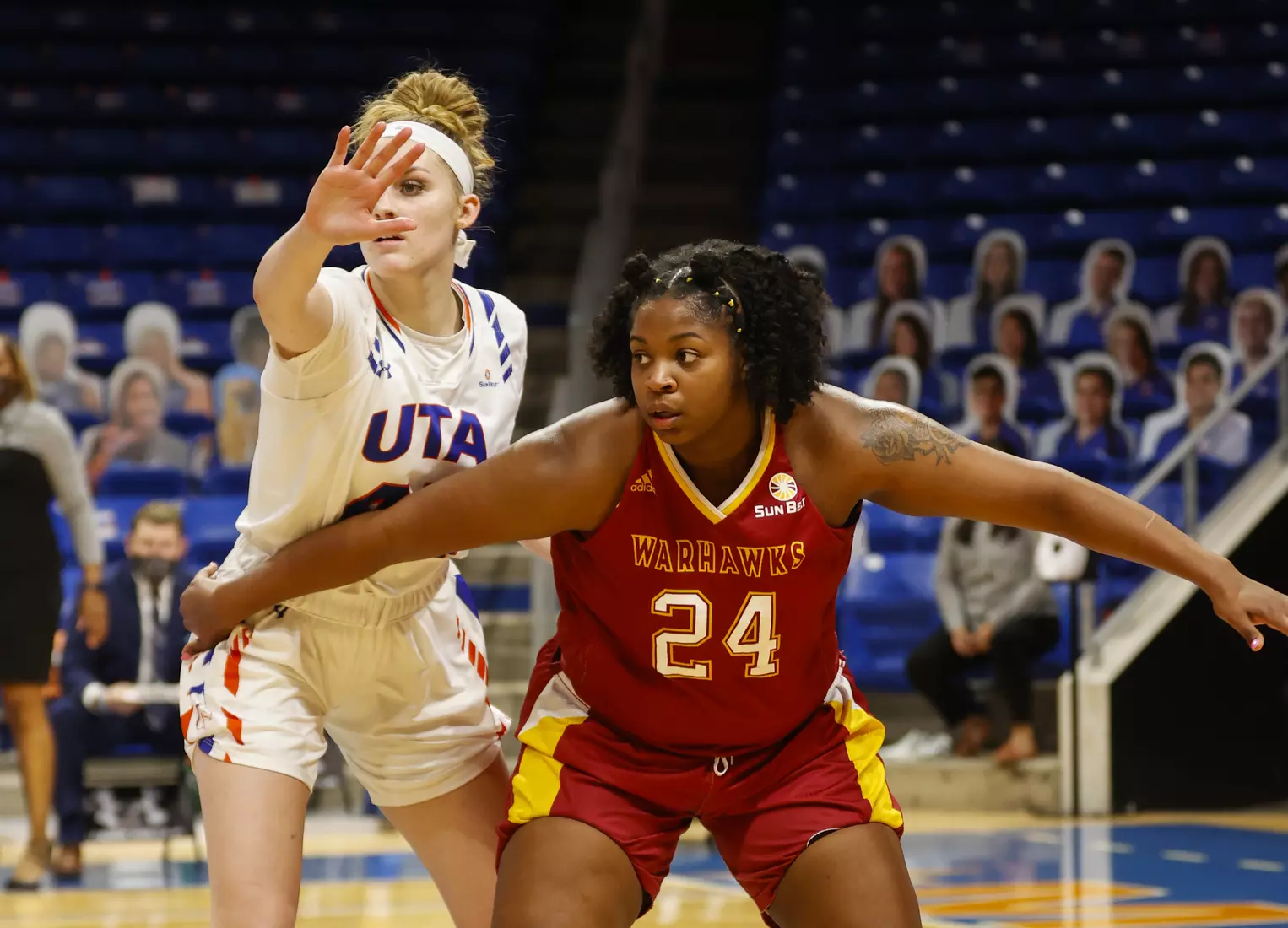 UTA vs ULM women’s basketball at College Park Center in Arlington, Texas on January 8, 2021. (Photo/Sharon Ellman)
