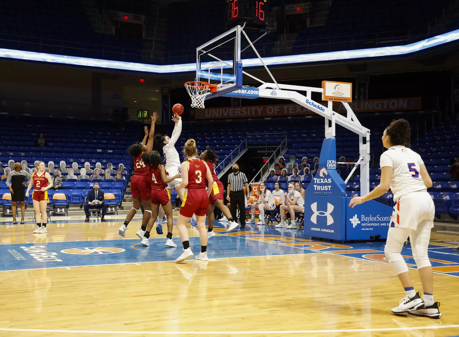 UTA vs ULM women’s basketball at College Park Center in Arlington, Texas on January 8, 2021. (Photo/Sharon Ellman)