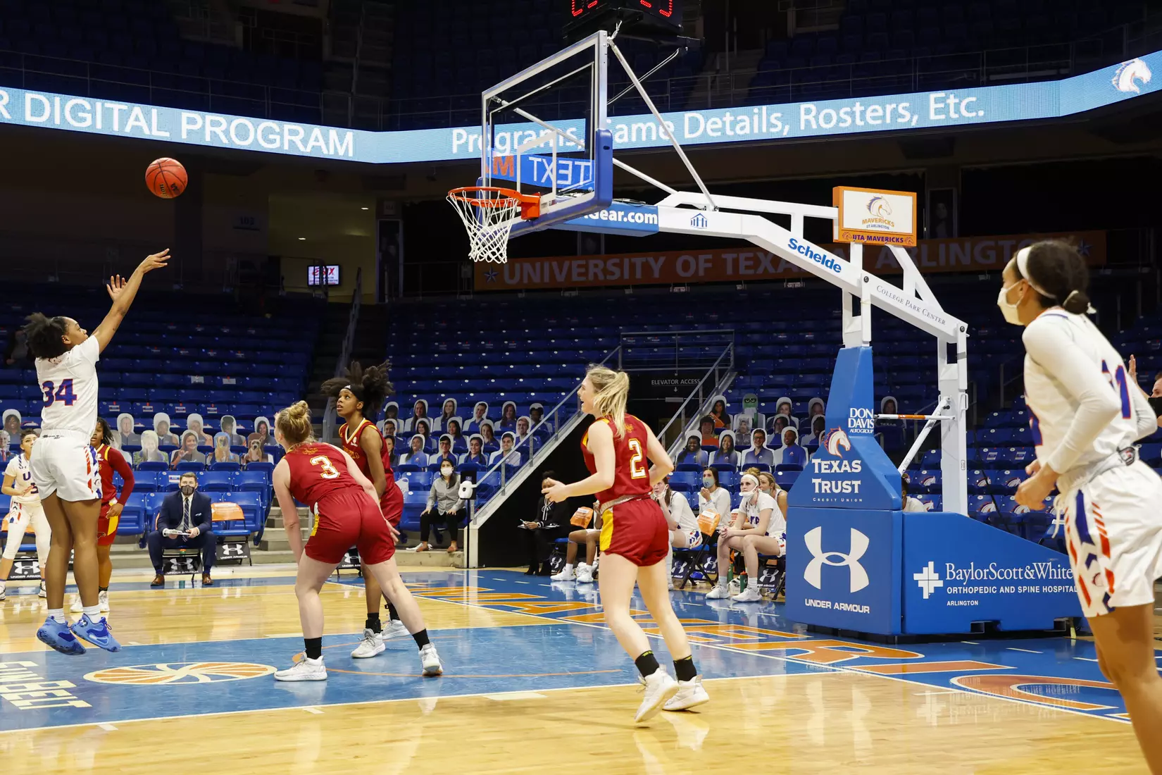 UTA vs ULM women’s basketball at College Park Center in Arlington, Texas on January 8, 2021. (Photo/Sharon Ellman)