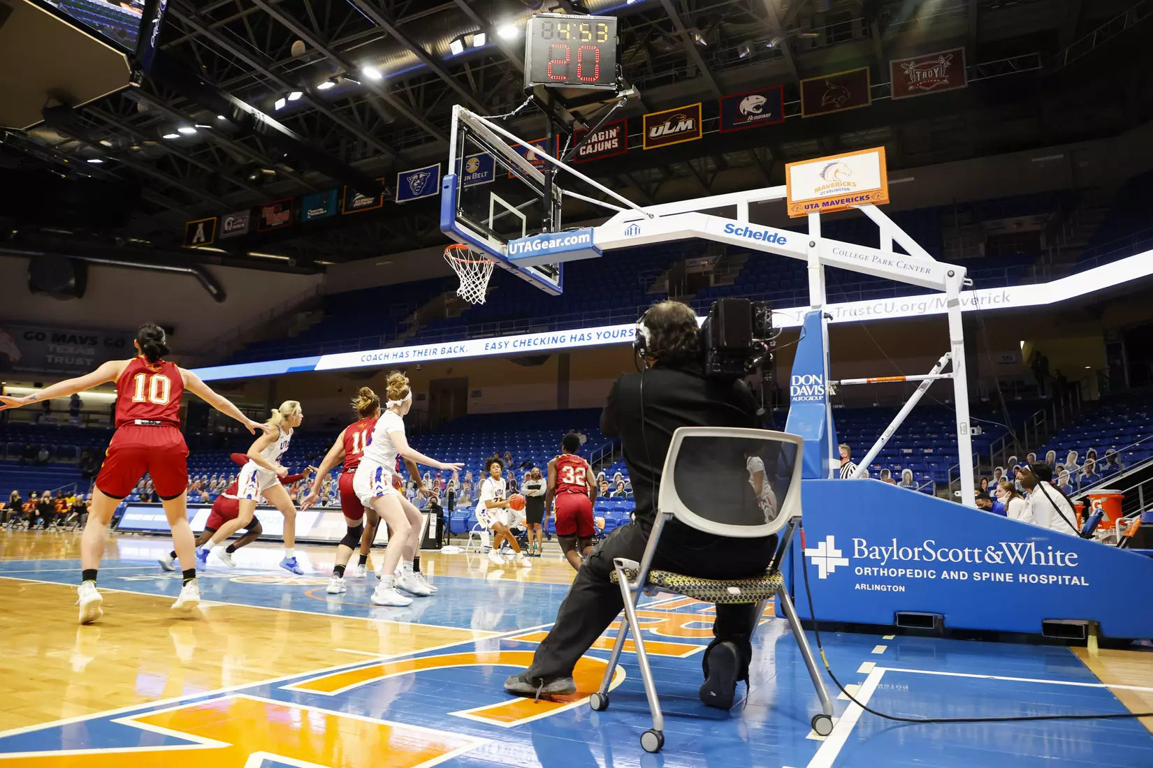 UTA vs ULM women’s basketball at College Park Center in Arlington, Texas on January 8, 2021. (Photo/Sharon Ellman)
