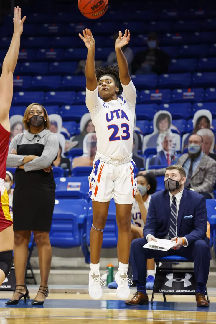 UTA vs ULM women’s basketball at College Park Center in Arlington, Texas on January 8, 2021. (Photo/Sharon Ellman)