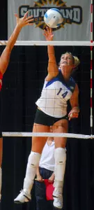 Dani Johnson had 13 kills and 14 digs against SFA
