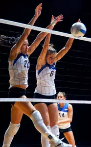 Emily Nedderman and Ellen Murray combined for five block assists and two solo blocks