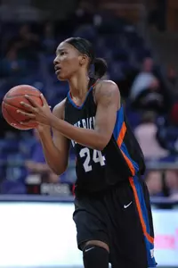Riles led all scorers with 19 points in her final game as a Maverick.