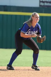 Senior Amand Swofford scored the Mavs lone run in the third-game of the SLC sereis with SFA.