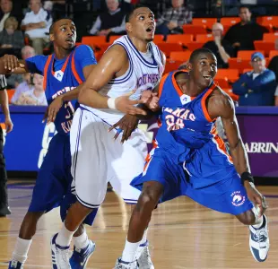 Ishmael Awange has had to battle all year in the post for the Mavs
