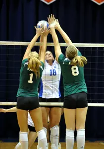 Raegan Daniel had nine kills and 30 assists in the 3-0 win over Texas A&M-Corpus Christi