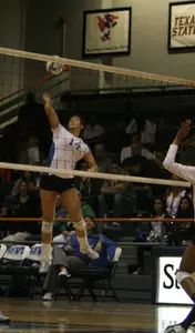 Amanda Aguilera earned her 14th double-double of the season Friday night.