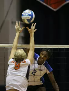 Bianca Sauls finished with a season-high 16 kills Saturday against Nicholls.