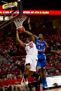 Bo Ingram challenges for a rebound at Texas Tech last week.