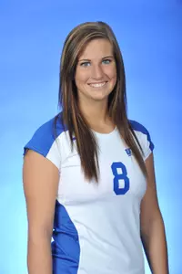 Kendall Whitson had 10 digs in her first-career match as the team's libero.