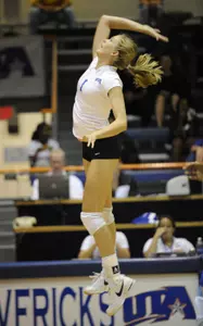 Christy Driscoll finished the match with eight kills Thursday night.