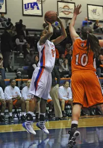 Jasmine Smith hauled in a season-best 11 rebounds against Lamar.