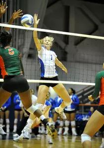 Christy Driscoll was one of four volleyball players to earn a 4.0 GPA in the fall.
