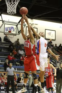 Briana Walker goes up for a rebound against Nicholls State Saturday