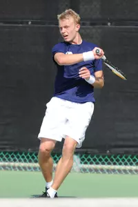 Yauheni Yakauleu earned a singles win in the No. 2 position