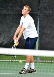 Mindaugas Celedinas recorded a win in the top singles flight Sunday