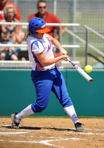 Courtney Enocksen connected on a pair of hits in game one and two Saturday