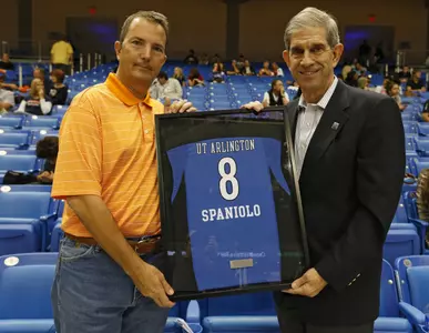 President Spaniolo was honored with a jersey before the match.