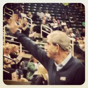 President Spaniolo traveled to Michigan State to suport the Mavericks.