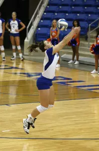 Dickson earned her twelfth double-double of the year in digs (16) and kills (14).