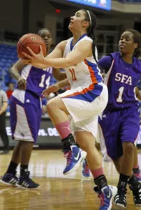 Sabreena DeNure finished the game with a team-high 20 points