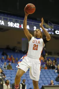 Briana Walker led the team with 15 points and 10 rebounds