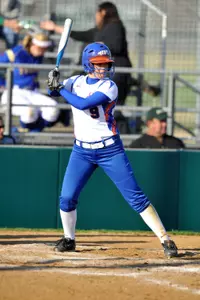 Stephanie Gonzalez was one of two Mavericks to get a hit in game one of the doubleheader at UCA.