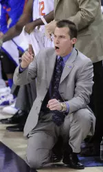 Head men's basketball coach Scott Cross and his Mavericks will be playing in the Sun Belt Conference starting in 2013-14.