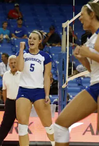UTA's Shelby Dickson led all scorers in the match with 20 kills.