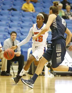 Kiara Parker had 9 rebounds and 8 points against the Spartans.