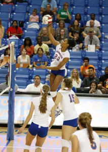 Charmaine Whitmore hit .455 in the loss to WKU.