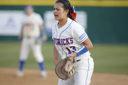 Rebecca Stokes had four hits in two games in Lubbock.