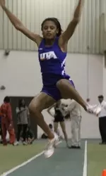 Morgan Domingue was named the WAC female field athlete of the week on April 10.