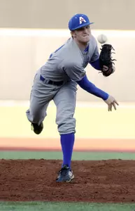UTA starter Andy Scott pitched five innings, striking out two and gave up one earned run.