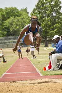 Jennifer Brown competed in both the long jump and triple jump at the NCAA West Prelims.
