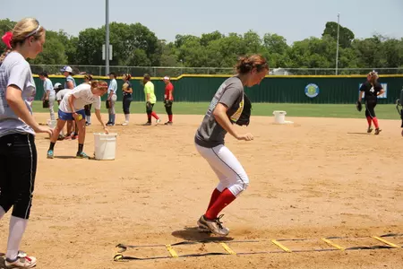 The UT Arlington softball program held its annual summer camp earlier this week at Allan Saxe Field.