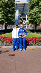 Astrid Gehre was a finalist at the BJK College Invitational at Flushing Meadows