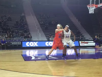 Rebekah Van Dijk battled on the block at KSU.