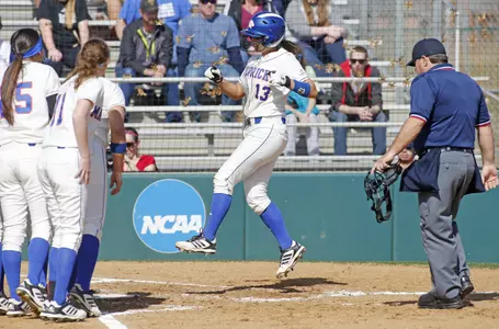 Sophomore Rebecca Stokes picked up her first home run of the season.