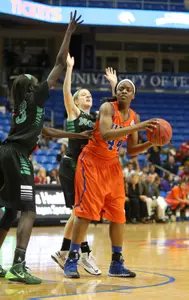 Desherra Nwanguma scored 22 points and grabbed 11 rebounds.