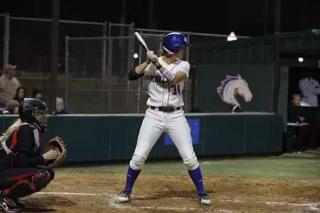 Jolene Schaefer hit safely in both games with a home run against Indiana.